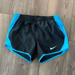 Nike Black Shorts with Blue Highlights
